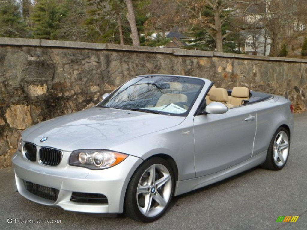 Titanium Silver Metallic 2008 BMW 1 Series 135i Convertible Exterior Photo #55633514