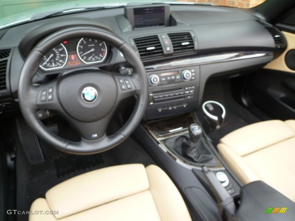 2008 BMW 1 Series 135i Convertible Savanna Beige Dashboard Photo #55633583