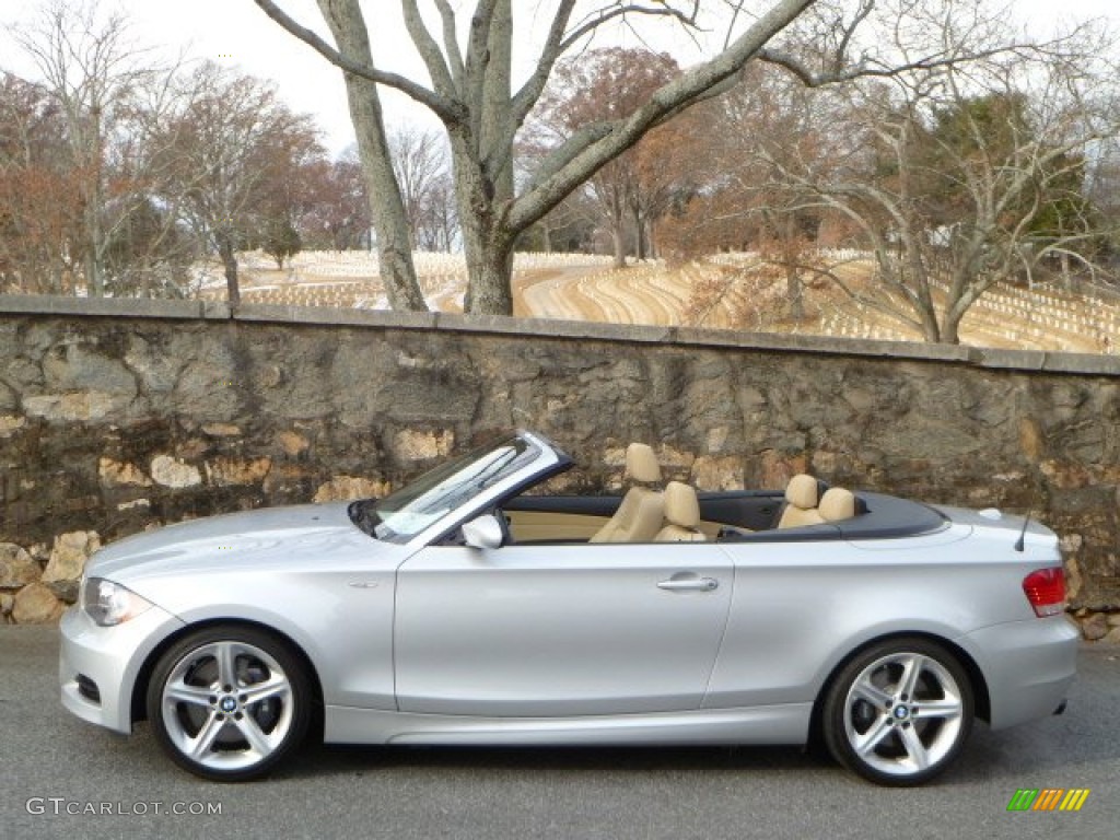 Titanium Silver Metallic 2008 BMW 1 Series 135i Convertible Exterior Photo #55633727