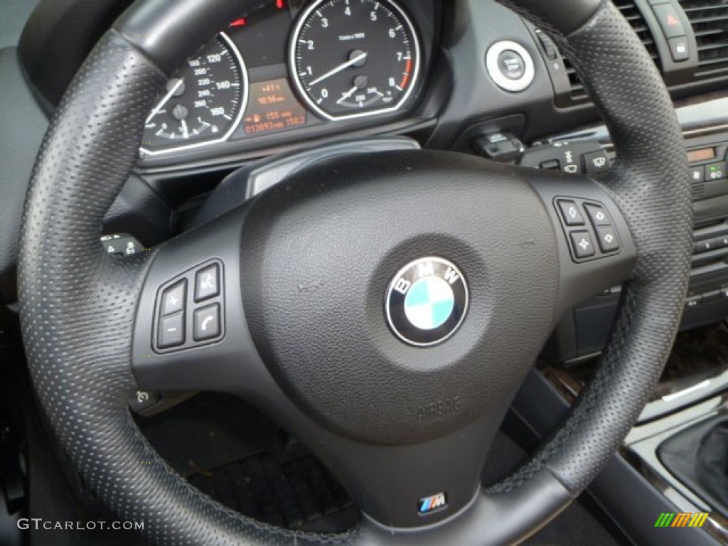 2008 BMW 1 Series 135i Convertible Savanna Beige Steering Wheel Photo #55633763