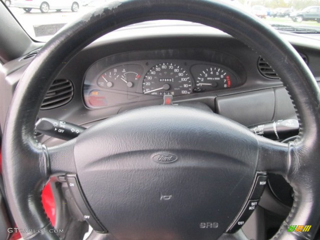 2003 Ford Escort ZX2 Coupe Dark Charcoal Steering Wheel Photo #55635806