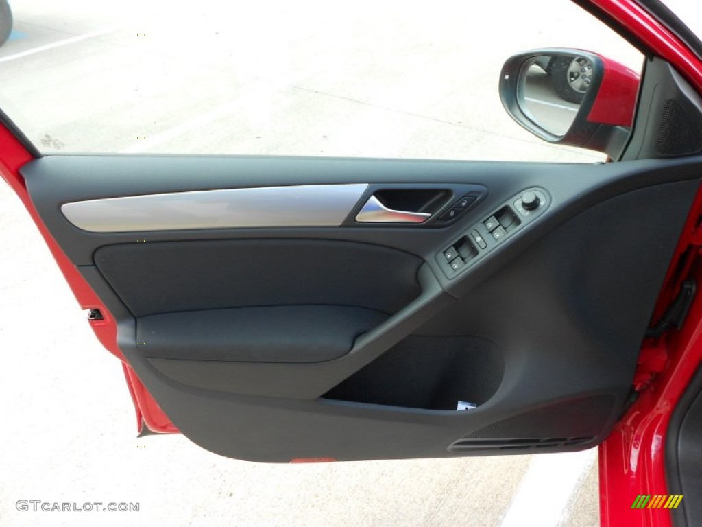 2012 Volkswagen Golf 4 Door Titan Black Door Panel Photo #55637453