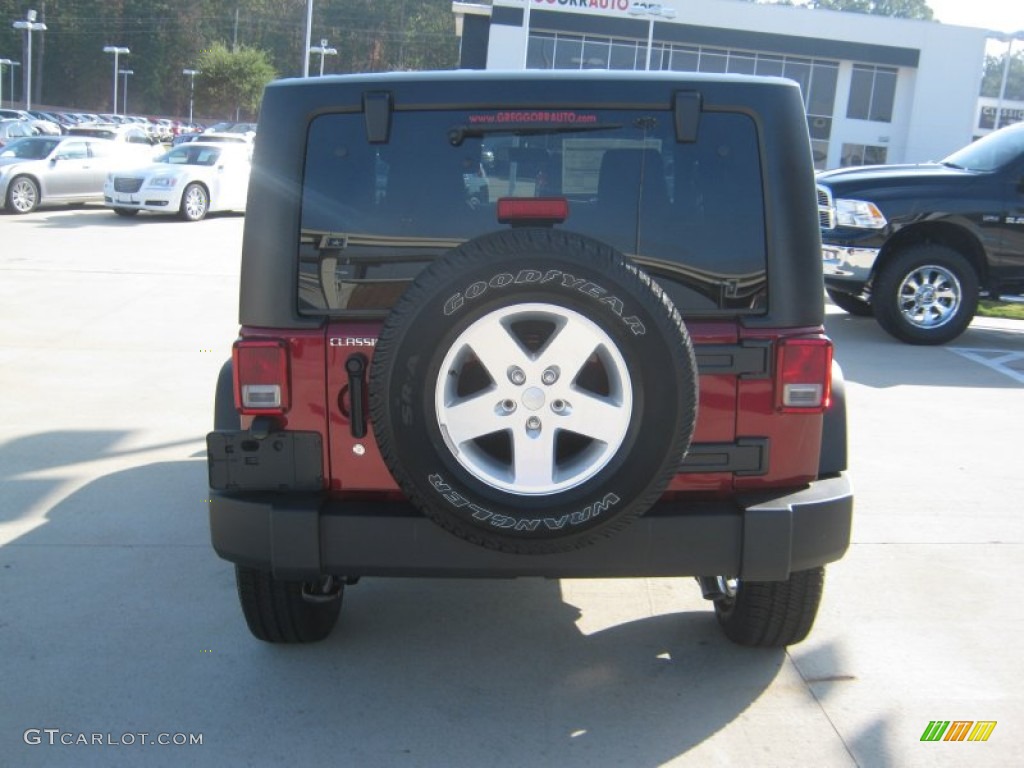 2012 Wrangler Sport S 4x4 - Deep Cherry Red Crystal Pearl / Black photo #4