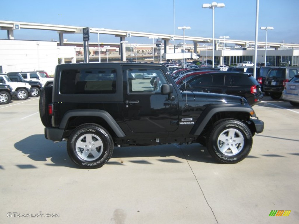 2012 Wrangler Sport S 4x4 - Black / Black photo #6