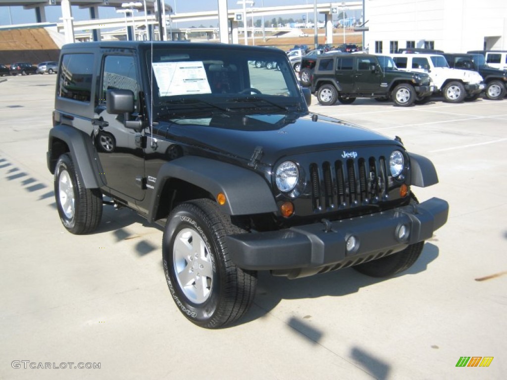 2012 Wrangler Sport S 4x4 - Black / Black photo #7