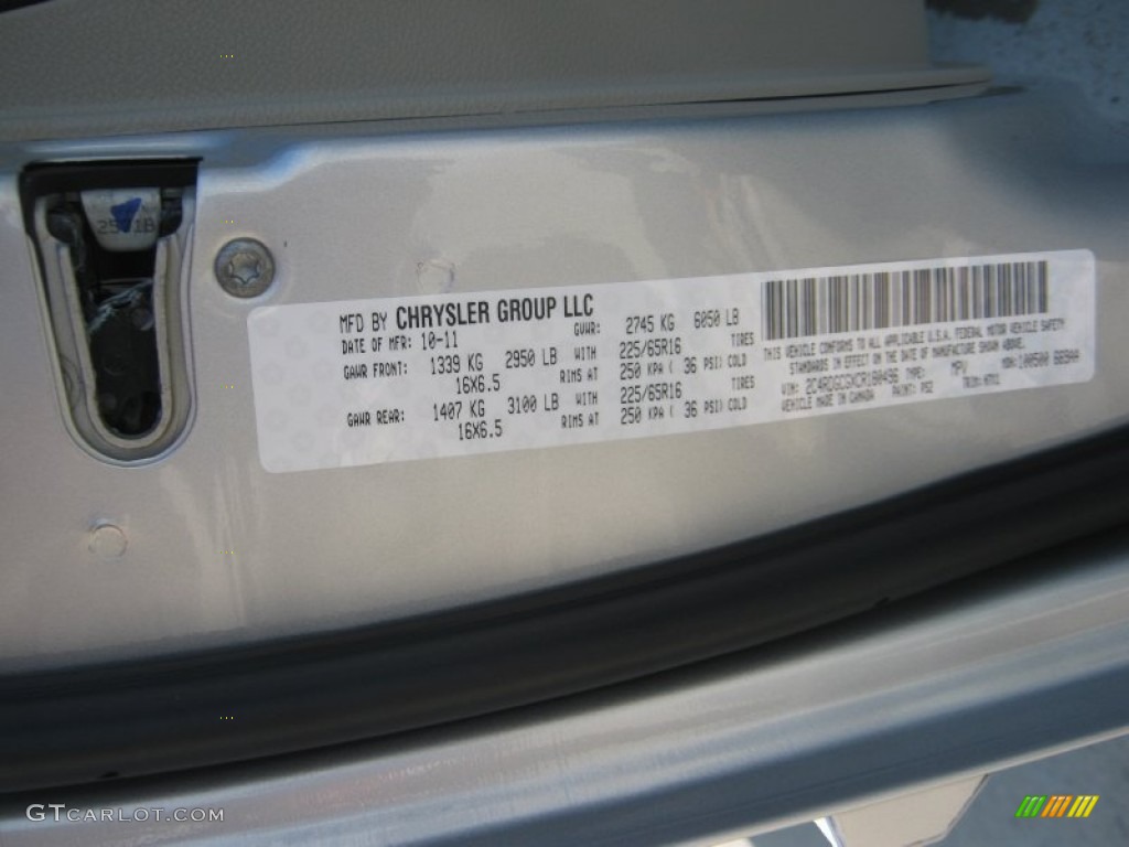 2012 Grand Caravan SXT - Bright Silver Metallic / Black/Light Graystone photo #22