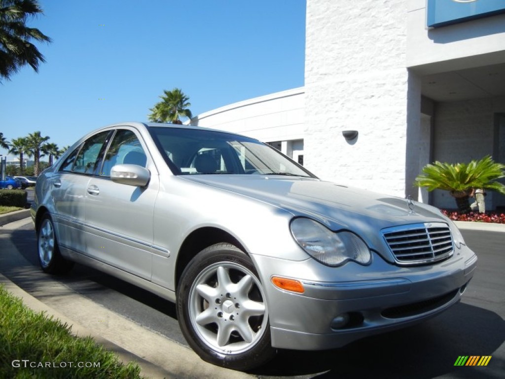 2001 C 320 Sedan - Brilliant Silver Metallic / Ash photo #4