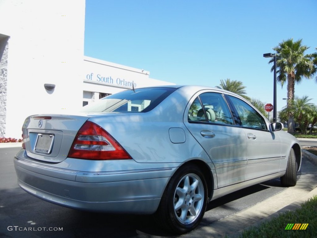 2001 C 320 Sedan - Brilliant Silver Metallic / Ash photo #6