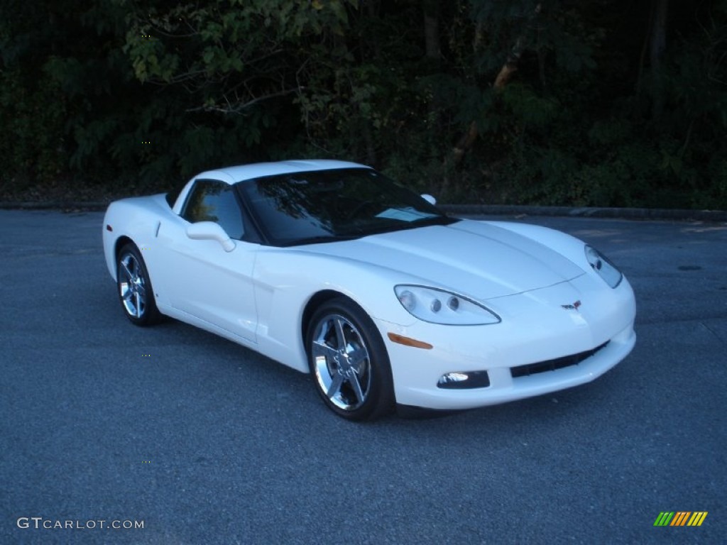 2008 Corvette Coupe - Arctic White / Ebony photo #1