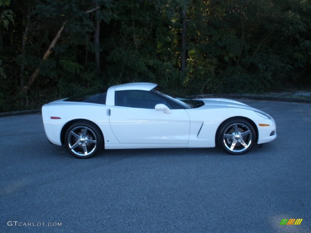 2008 Corvette Coupe - Arctic White / Ebony photo #2