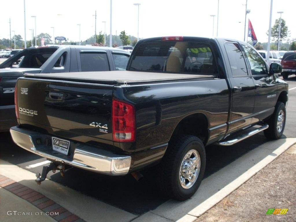 2003 Ram 2500 SLT Quad Cab 4x4 - Black / Dark Slate Gray photo #5