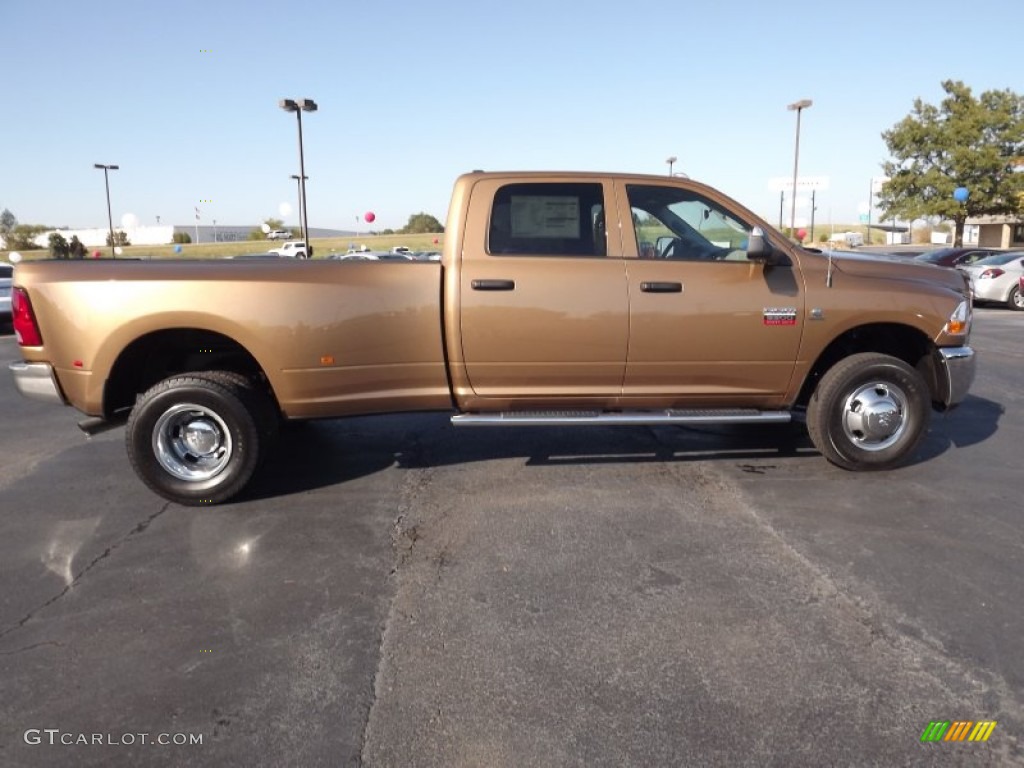 Saddle Brown Pearl 2012 Dodge Ram 3500 HD ST Crew Cab 4x4 Dually Exterior Photo #55642163