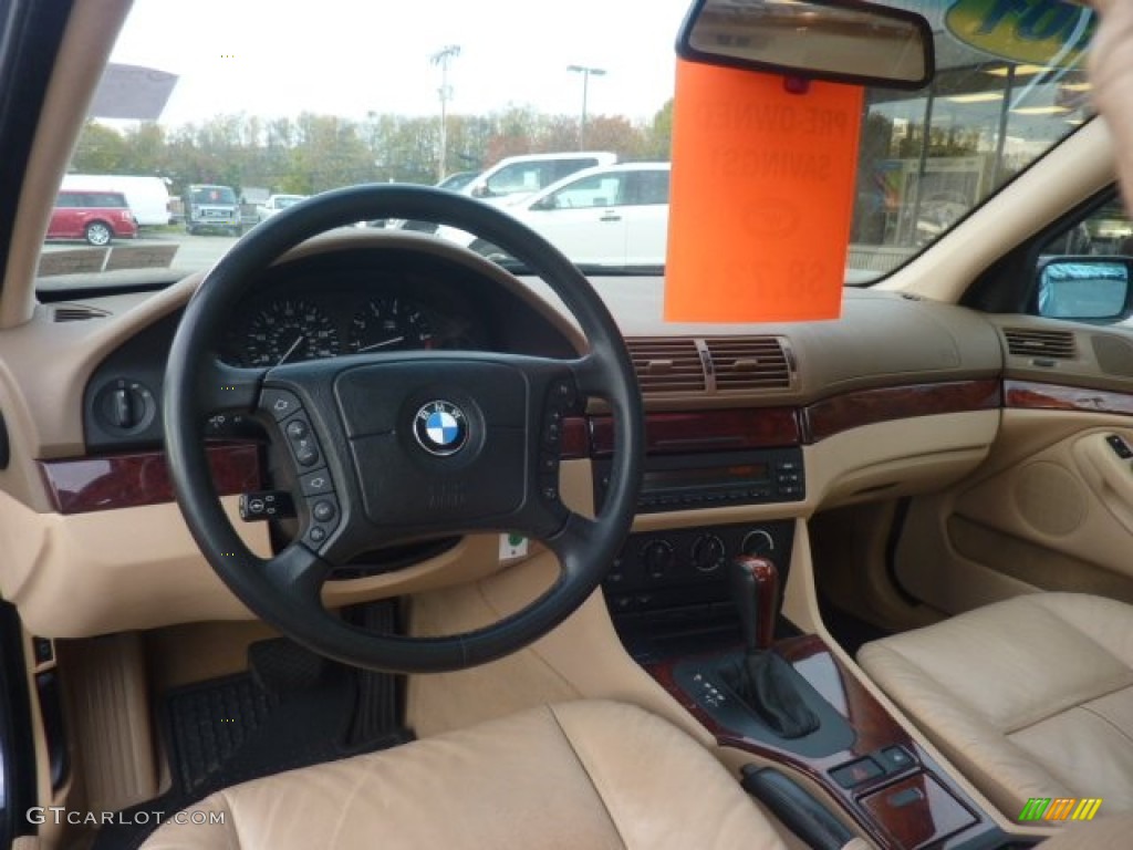 2001 BMW 5 Series 525i Sedan Beige Dashboard Photo #55645276