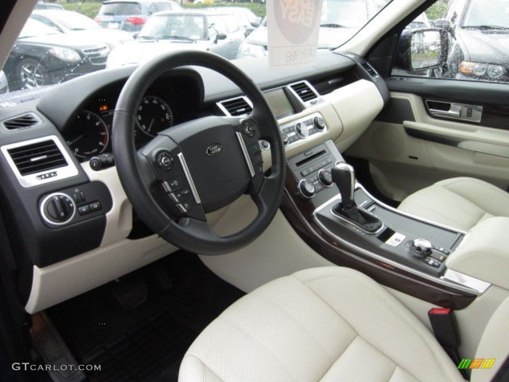 2010 Land Rover Range Rover Sport HSE Ivory-Lunar Alcantara/Ebony Stitching Dashboard Photo #55646065