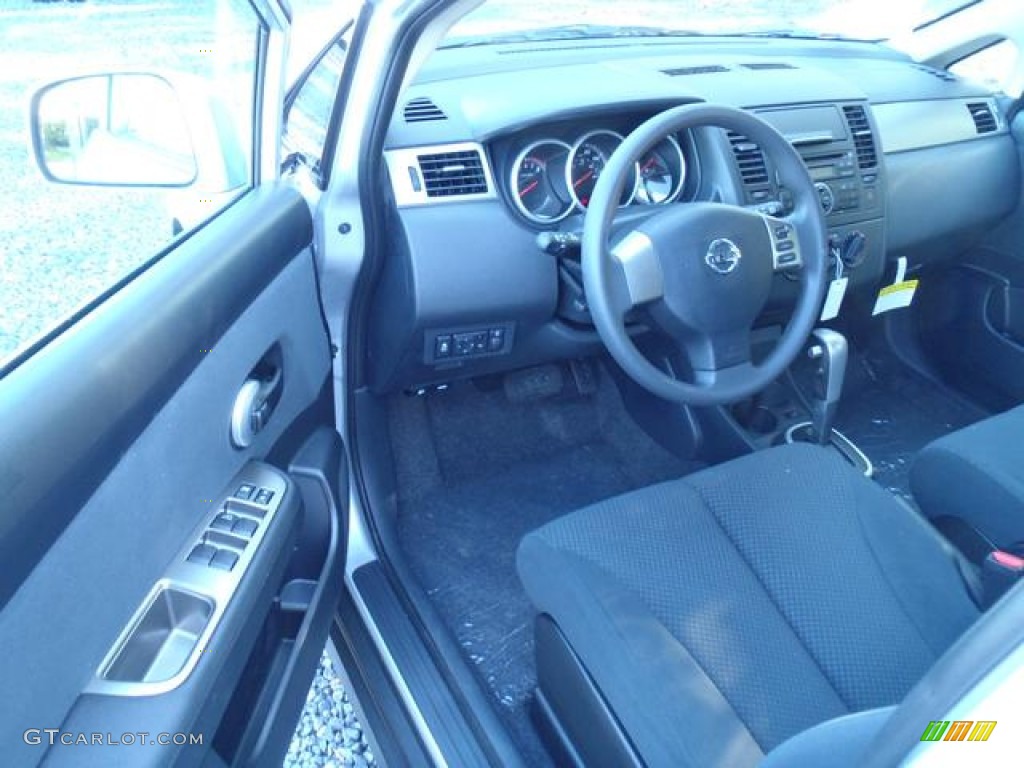 Charcoal Interior 2012 Nissan Versa 1.8 S Hatchback Photo #55648175