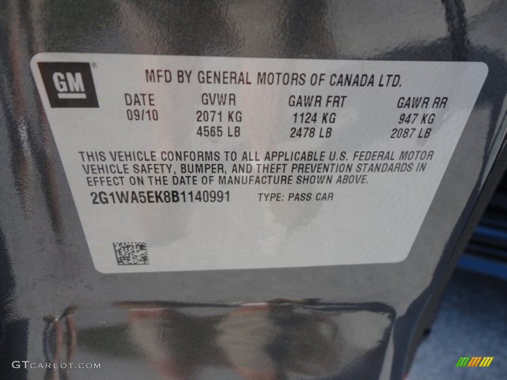 2011 Impala LS - Cyber Gray Metallic / Gray photo #27