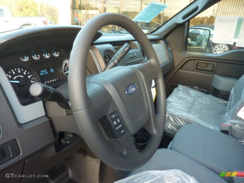 2011 Ford F150 XL Regular Cab 4x4 Steel Gray Steering Wheel Photo #55648616