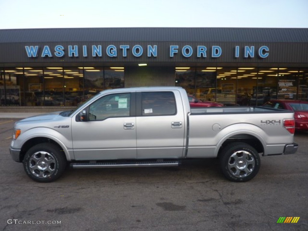 2011 F150 Lariat SuperCrew 4x4 - Ingot Silver Metallic / Black photo #1