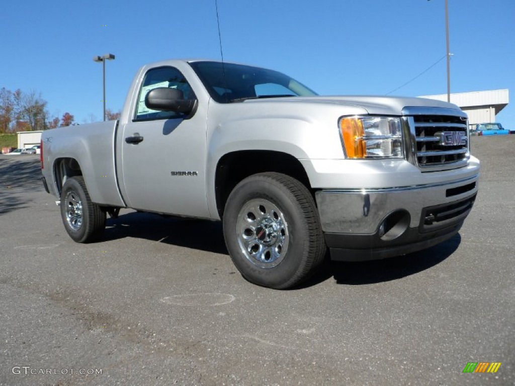 2012 Sierra 1500 Regular Cab 4x4 - Quicksilver Metallic / Dark Titanium photo #6