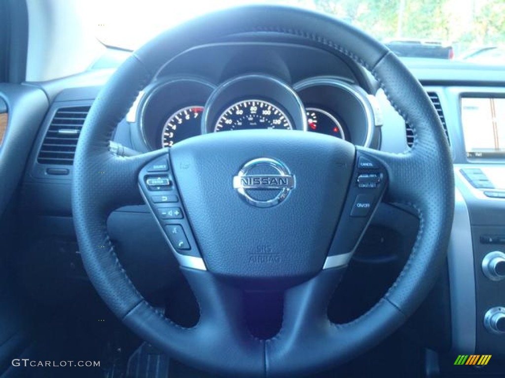 2012 Nissan Murano LE Platinum Edition AWD Black Steering Wheel Photo #55649369