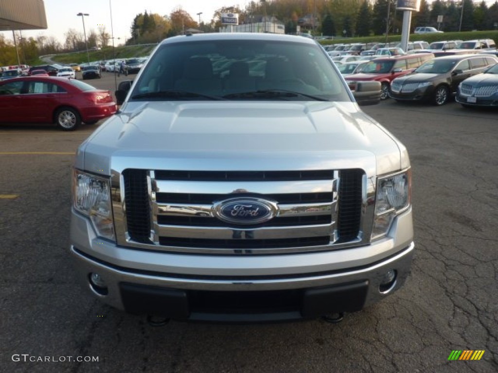 2011 F150 XLT SuperCab 4x4 - Ingot Silver Metallic / Steel Gray photo #7