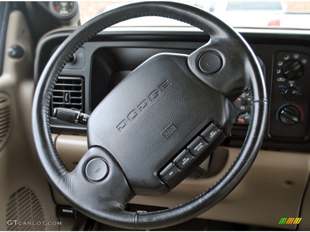 1995 Dodge Ram 2500 Laramie Extended Cab Tan Steering Wheel Photo #55650144