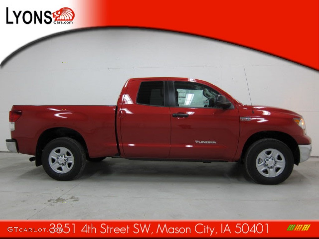 2012 Tundra Double Cab 4x4 - Barcelona Red Metallic / Black photo #9