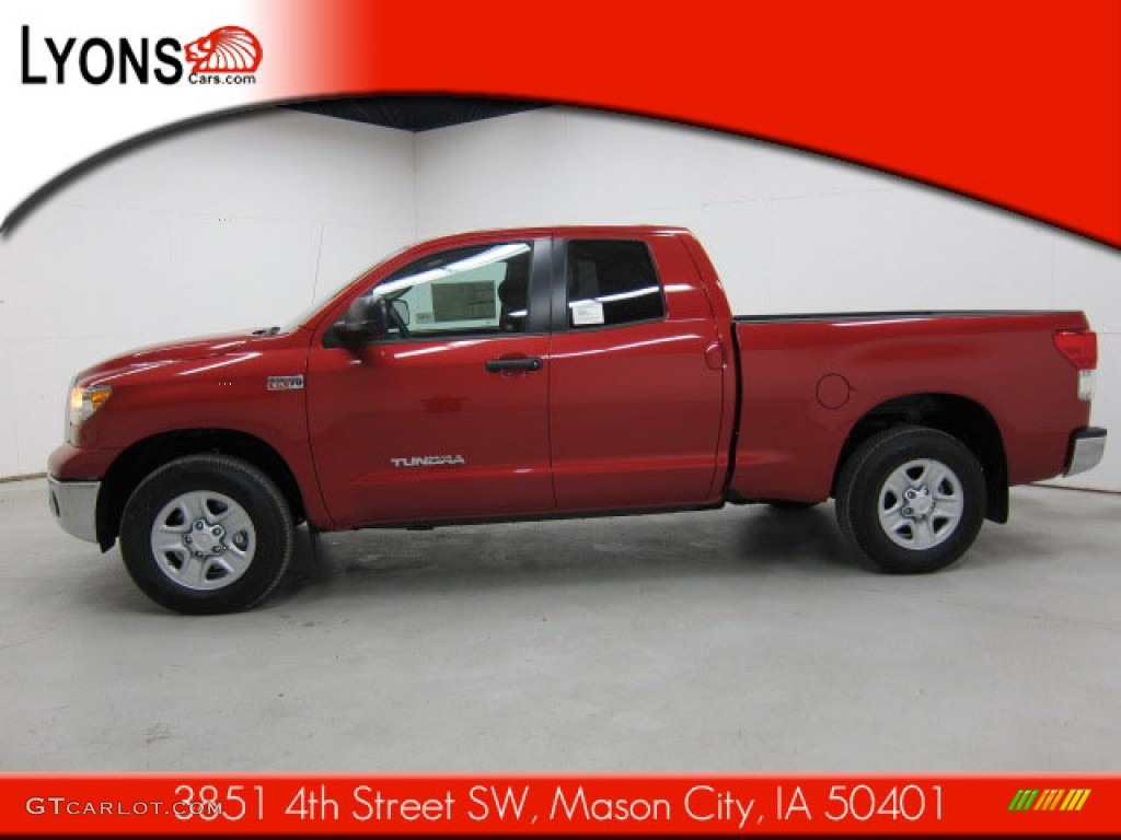 2012 Tundra Double Cab 4x4 - Barcelona Red Metallic / Black photo #15