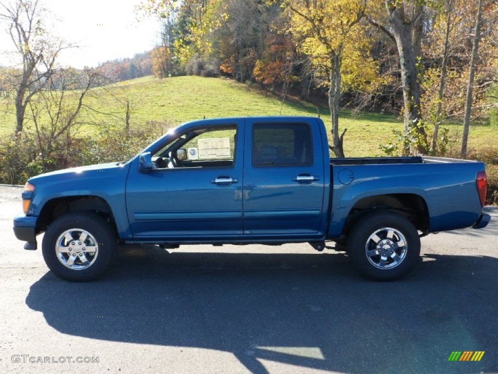 2012 Colorado LT Crew Cab 4x4 - Aqua Blue Metallic / Ebony photo #2