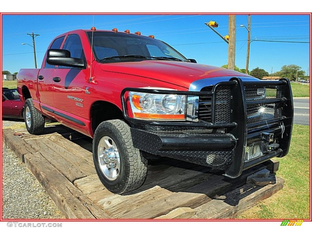 Inferno Red Crystal Pearl 2006 Dodge Ram 2500 Lone Star Edition Quad Cab 4x4 Exterior Photo #55652109
