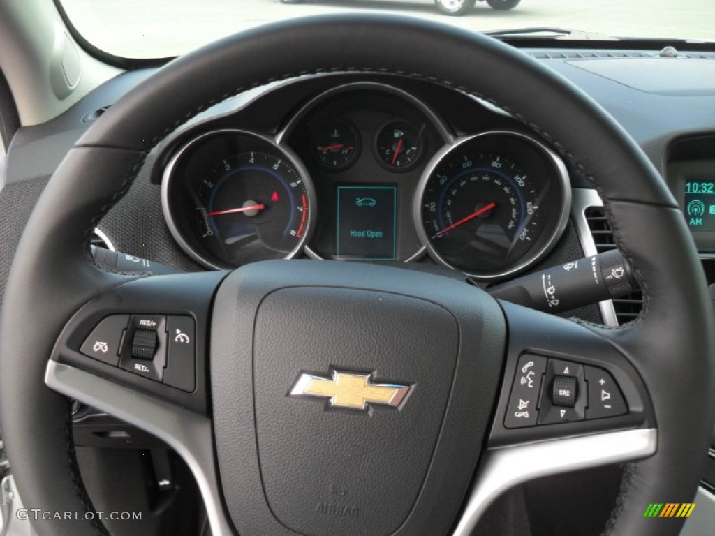 2012 Chevrolet Cruze LT Jet Black Steering Wheel Photo #55652714