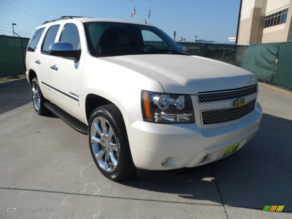 2009 Tahoe LTZ - White Diamond Tricoat / Light Cashmere photo #1