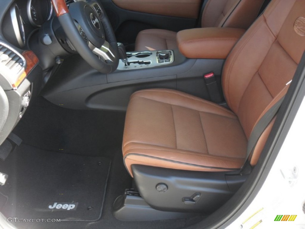 New Saddle/Black Interior 2012 Jeep Grand Cherokee Overland 4x4 Photo #55653575