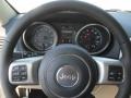 Black/Light Frost Beige 2012 Jeep Grand Cherokee Limited 4x4 Steering Wheel