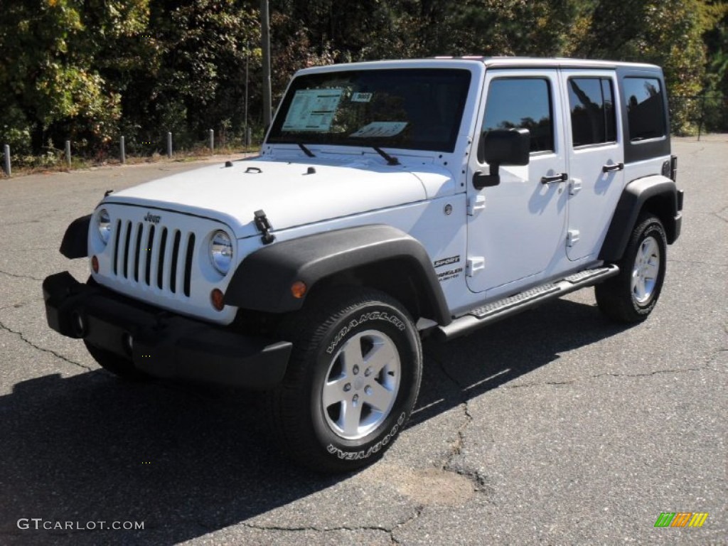 2012 Wrangler Unlimited Sport S 4x4 - Bright White / Black photo #1