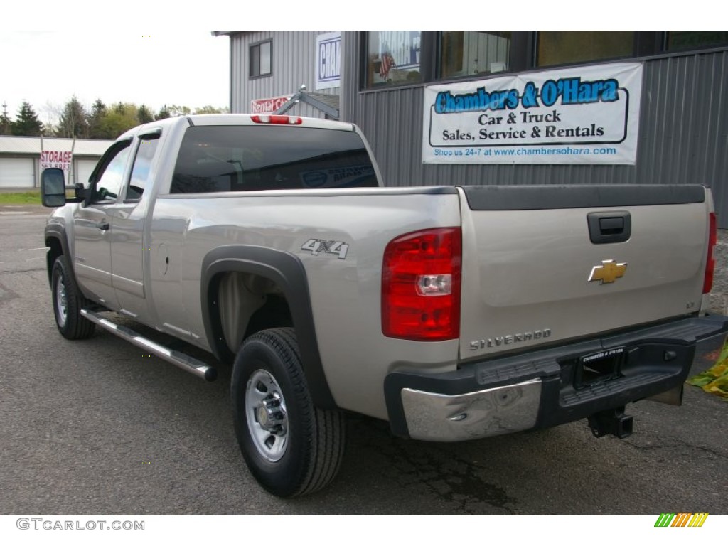 2008 Silverado 3500HD LT Extended Cab 4x4 - Silver Birch Metallic / Ebony photo #16