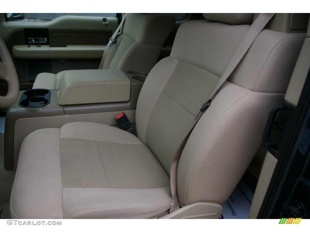 2004 F150 XLT SuperCab 4x4 - Aspen Green Metallic / Tan photo #2