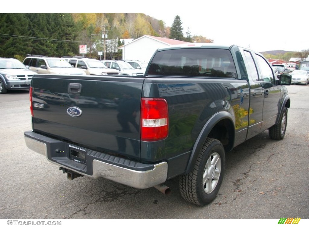 2004 F150 XLT SuperCab 4x4 - Aspen Green Metallic / Tan photo #14
