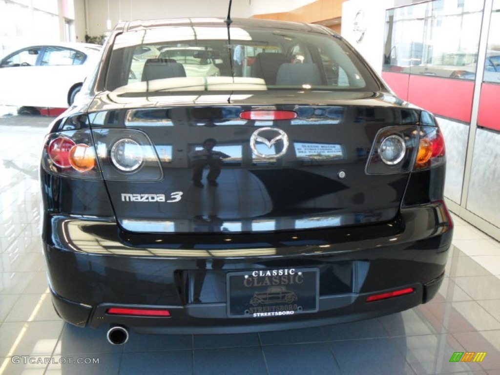2005 MAZDA3 s Sedan - Black Mica / Black/Red photo #4