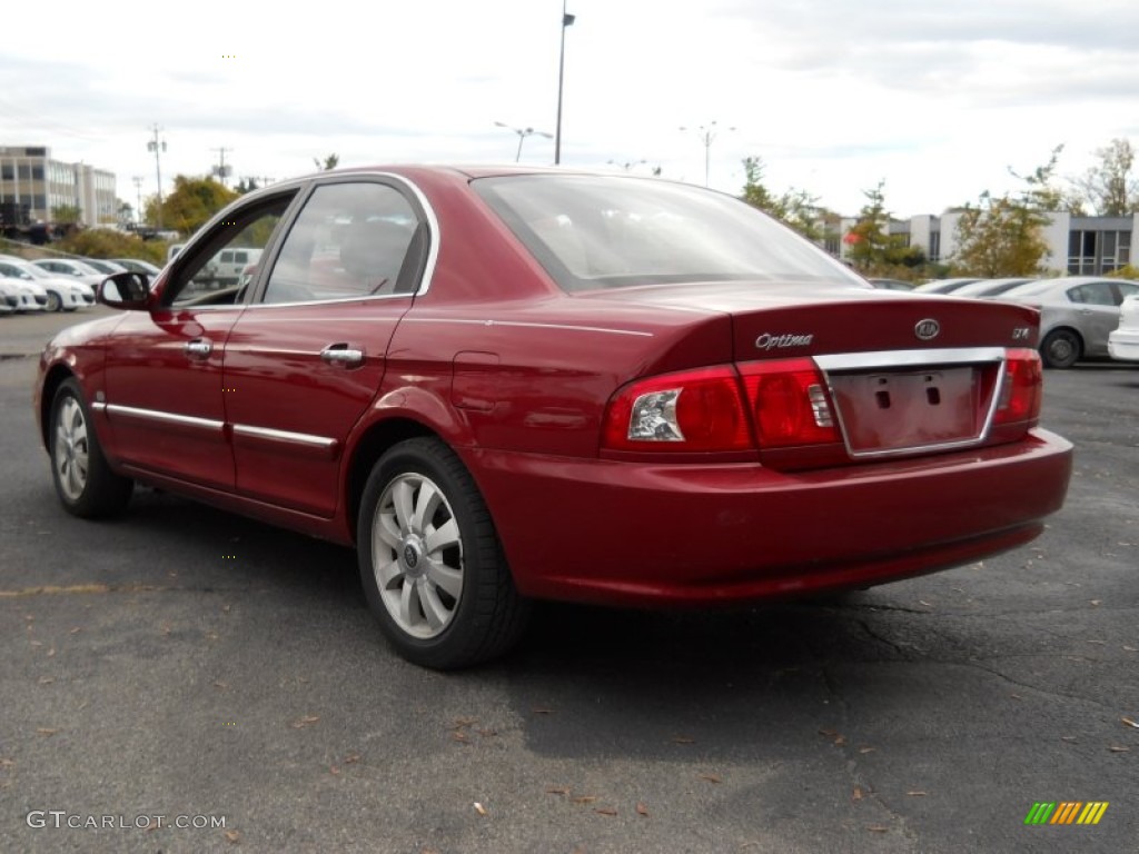 Ruby Red 2004 Kia Optima EX V6 Exterior Photo #55655837