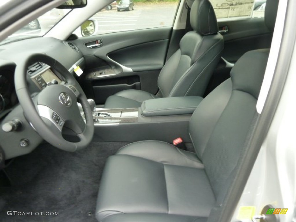 Black Interior 2012 Lexus IS 250 AWD Photo #55656935