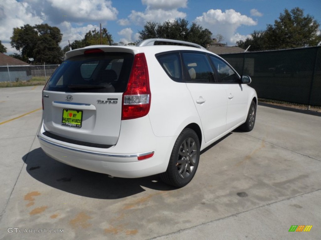 2012 Elantra GLS Touring - Polar White / Beige photo #3