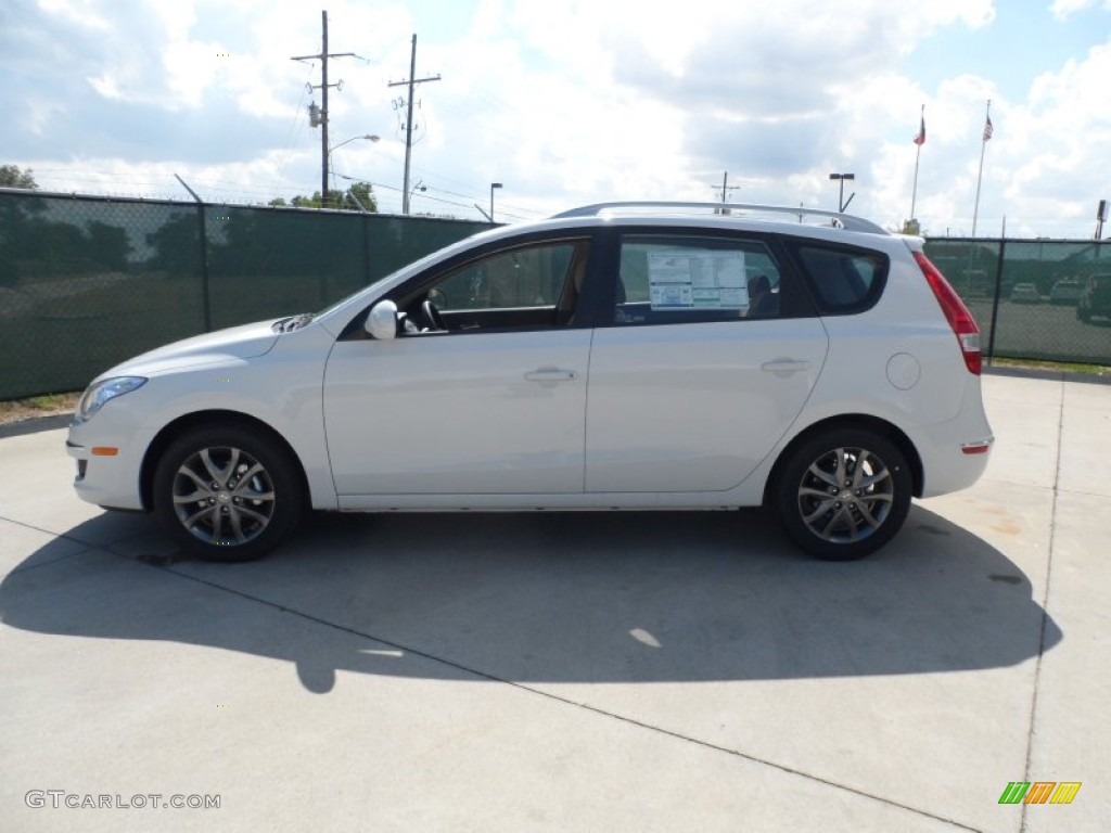 2012 Elantra GLS Touring - Polar White / Beige photo #6