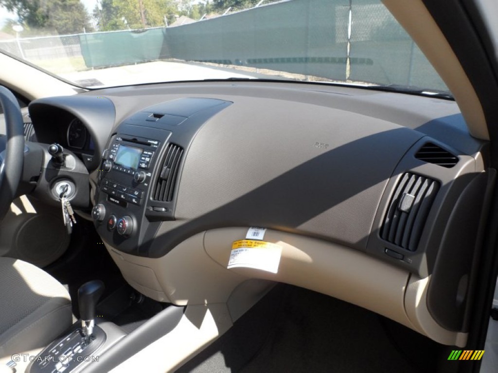 2012 Elantra GLS Touring - Polar White / Beige photo #18