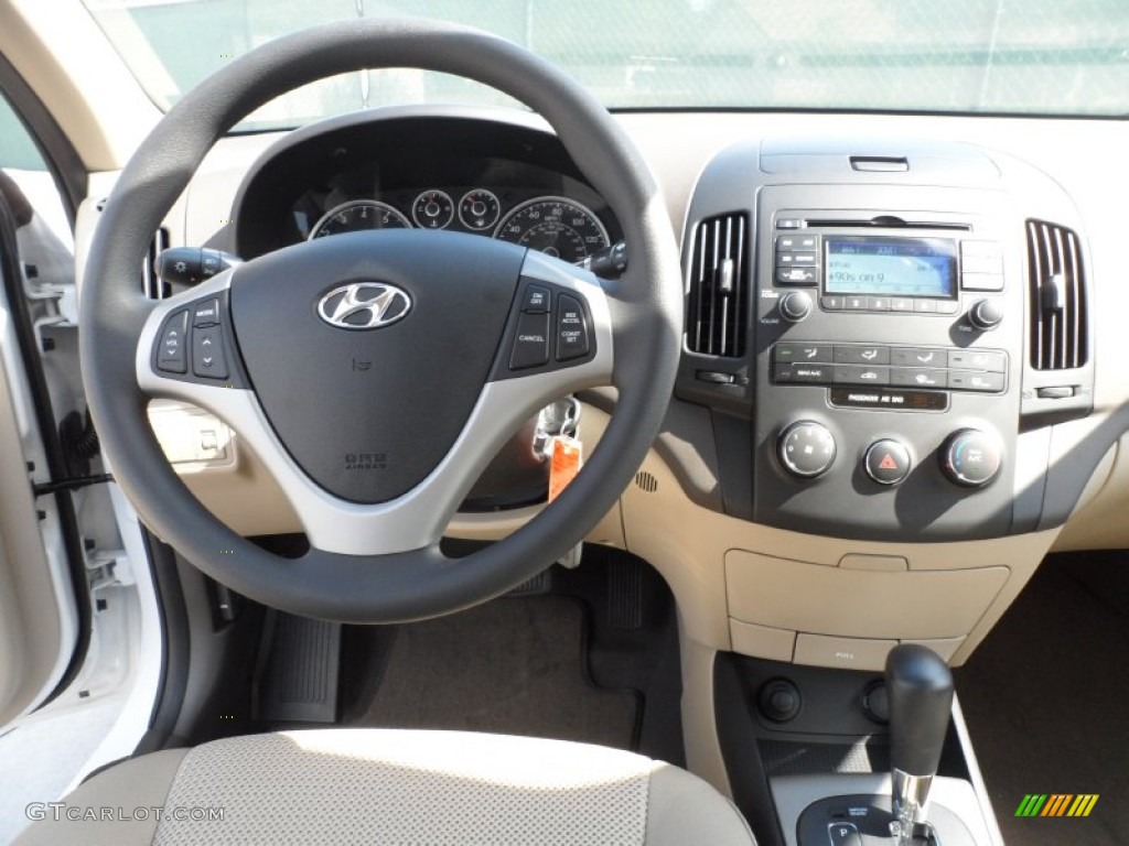 2012 Hyundai Elantra GLS Touring Beige Dashboard Photo #55658836