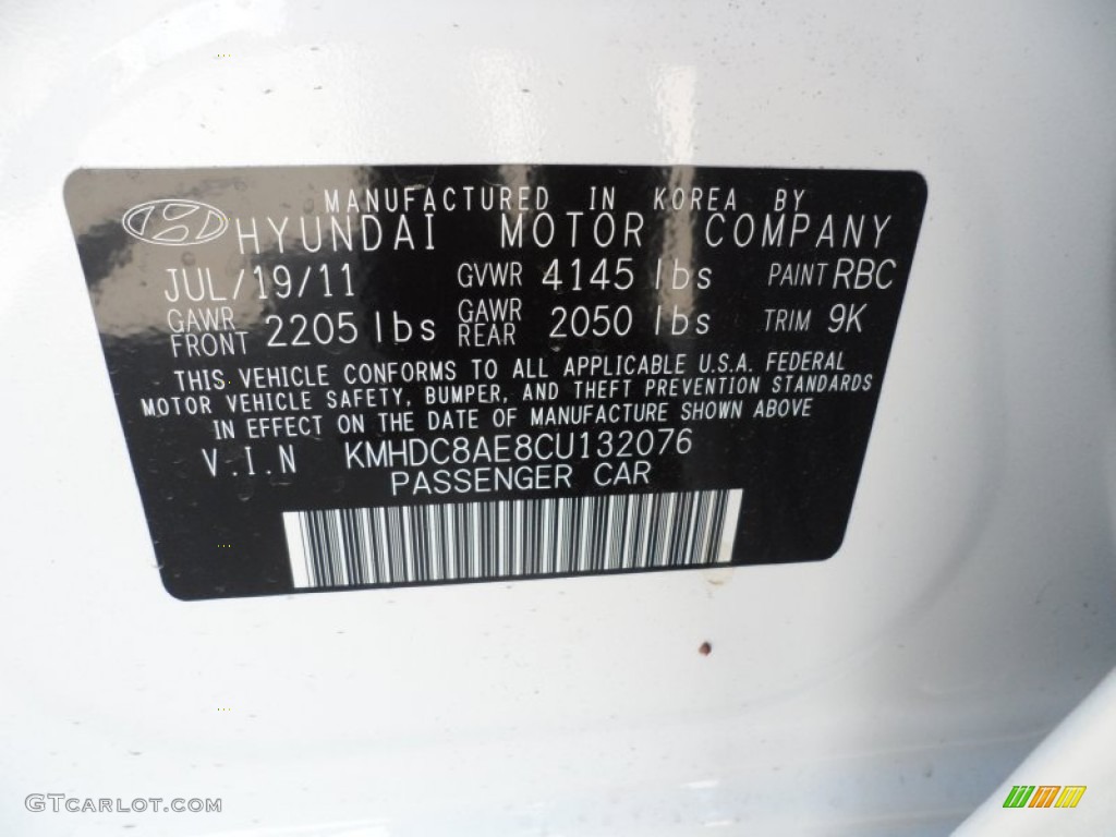 2012 Elantra GLS Touring - Polar White / Beige photo #35