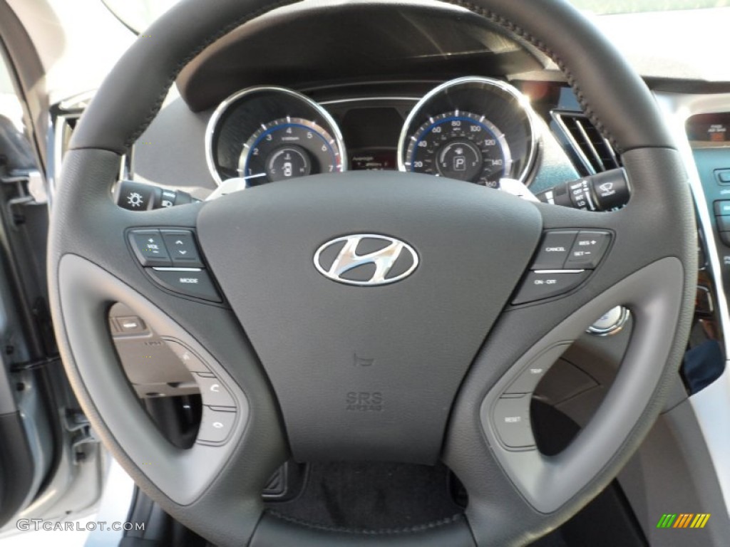 2012 Hyundai Sonata Limited 2.0T Gray Steering Wheel Photo #55659550