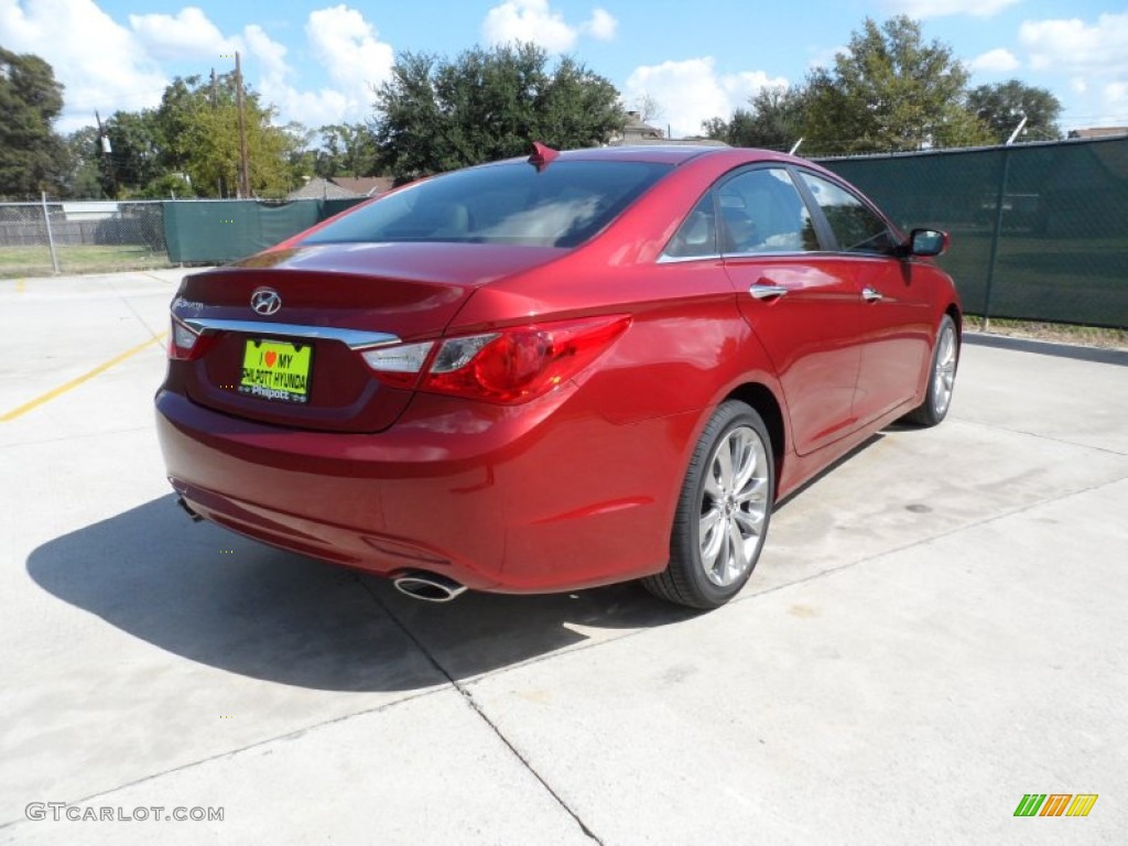 2012 Sonata SE - Sparkling Ruby Red / Black photo #3