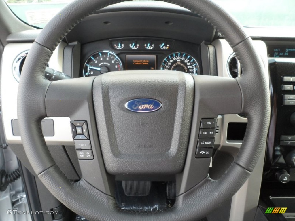 2011 Ford F150 FX2 SuperCab Black Steering Wheel Photo #55660855