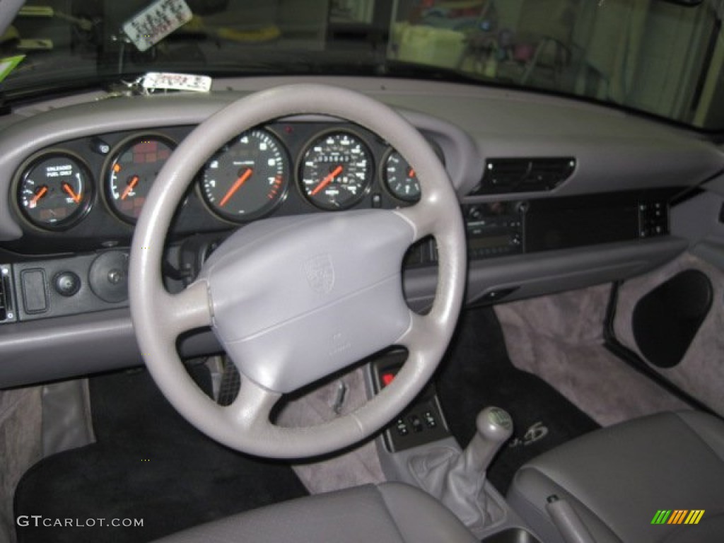 1996 Porsche 911 Carrera 4S Classic Grey Dashboard Photo #55663000
